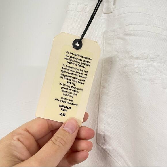 Joes Jeans Vintage Reserve White Distressed Easy Crop Jeans Womens 28 Straight - Picture 11 of 14